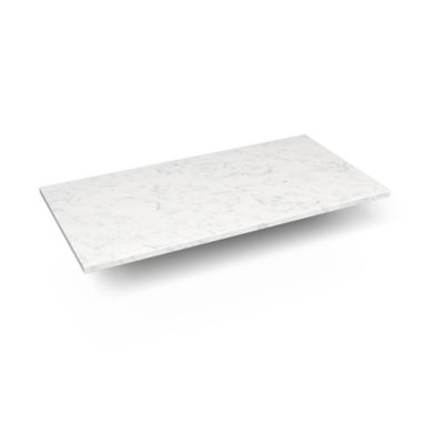 Robern TE37G90 Engineered Stone Top Quartz Stone Vanity Top, 37" x 3/4" x 19", Dry Top - top view