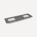 Robern TF73UDO90 Engineered Stone Top Quartz Stone Vanity Top, 73" x 3/4" x 22", Double Undercounter Sink, Three Hole -...