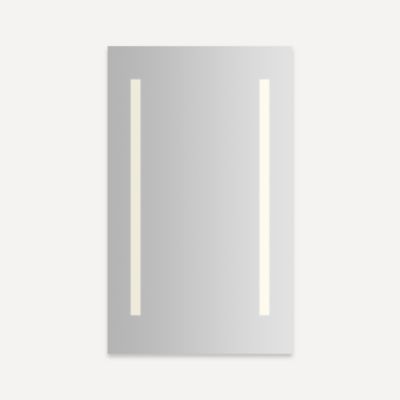 Robern YC2440 Vitality Lighted Cabinet, 24" x 40" x 4", Columnn Light Pattern, Soft White (3000K), Dimmable, Electrical...