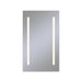 Vitality 23-1/4" x 39-3/8" x 4" lighted cabinet with column light pattern in 3000 kelvin temperature (warm light), dimmable, electrical outlet and left hinge