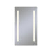 Vitality 23-1/4" x 39-3/8" x 4" lighted cabinet with column light pattern in 3000 kelvin temperature (warm light), dimmable, electrical outlet and right hinge