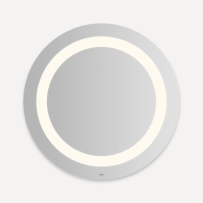Robern YM0030 Vitality Lighted Mirror, 30" Round, Inset Light Pattern, Warm White (3000K), Dimmable, Defogger