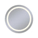 Vitality 40" diameter x 1-3/4" depth circle lighted mirror with inset light pattern, 2700 kelvin temperature (warm light), dimmable and defogger