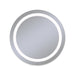 Vitality 40" diameter x 1-3/4" depth circle lighted mirror with inset light pattern, 4000 kelvin temperature (cool light), dimmable and defogger