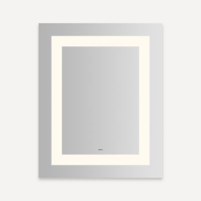 Robern YM2430 Vitality Lighted Mirror, 24" x 30" x 1-3/4", Inset Light Pattern, Warm White (3000K), Dimmable, Defogger