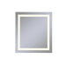 Vitality 24" x 30" x 1-3/4" rectangle lighted mirror with inset light pattern, 2700 kelvin temperature (warm light), dimmable and defogger