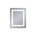 Vitality 24" x 30" x 1-3/4" rectangle lighted mirror with inset light pattern, 4000 kelvin temperature (cool light), dimmable and defogger