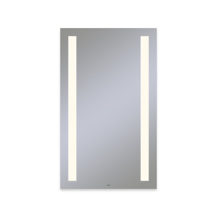 Vitality 24" x 40" x 1-3/4" rectangle lighted mirror with column light pattern, 2700 kelvin temperature (warm light), dimmable and defogger