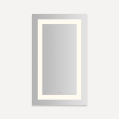 Robern YM2440 Vitality Lighted Mirror, 24" x 40" x 1-3/4", Inset Light Pattern, Warm White (3000K), Defogger