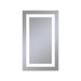 Vitality 24" x 40" x 1-3/4" rectangle lighted mirror with inset light pattern, 4000 kelvin temperature (cool light), dimmable and defogger