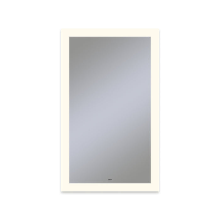 Vitality 24" x 40" x 1-3/4" rectangle lighted mirror with perimeter light pattern, 2700 kelvin temperature (warm light), dimmable and defogger