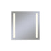 Vitality 30" x 30" x 1-3/4" rectangle lighted mirror with column light pattern, 2700 kelvin temperature (warm light), dimmable and defogger