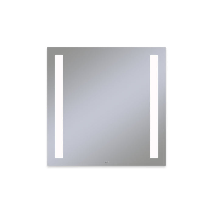 Vitality 30" x 30" x 1-3/4" rectangle lighted mirror with column light pattern, 4000 kelvin temperature (cool light), dimmable and defogger