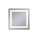 Vitality 30" x 30" x 1-3/4" rectangle lighted mirror with inset light pattern, 2700 kelvin temperature (warm light), dimmable and defogger