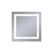 Vitality 30" x 30" x 1-3/4" rectangle lighted mirror with inset light pattern, 4000 kelvin temperature (cool light), dimmable and defogger