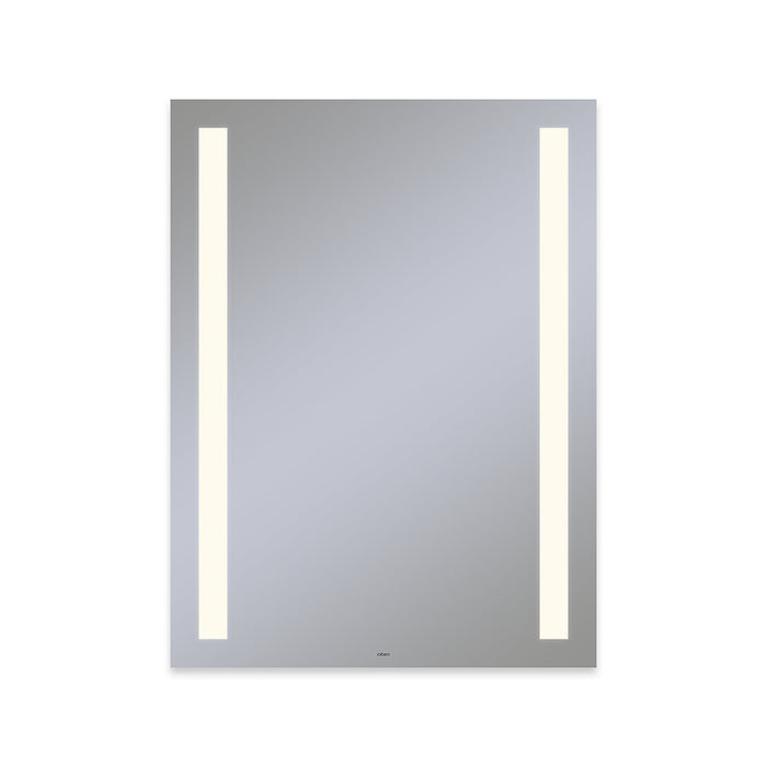 Vitality 30" x 40" x 1-3/4" rectangle lighted mirror with column light pattern, 2700 kelvin temperature (warm light), dimmable and defogger