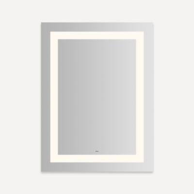Robern YM3040 Vitality Lighted Mirror, 30" x 40" x 1-3/4", Inset Light Pattern, Warm White (3000K), Dimmable, Defogger