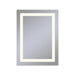 Vitality 30" x 40" x 1-3/4" rectangle lighted mirror with inset light pattern, 2700 kelvin temperature (warm light), dimmable and defogger