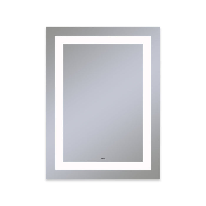 Vitality 30" x 40" x 1-3/4" rectangle lighted mirror with inset light pattern, 4000 kelvin temperature (cool light), dimmable and defogger