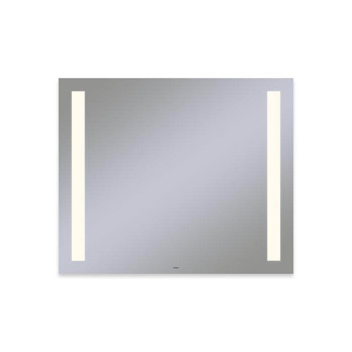 Vitality 36" x 30" x 1-3/4" rectangle lighted mirror with column light pattern, 2700 kelvin temperature (warm light), dimmable and defogger