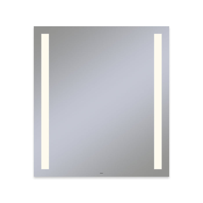 Vitality 36" x 40" x 1-3/4" rectangle lighted mirror with column light pattern, 2700 kelvin temperature (warm light), dimmable and defogger