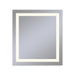 Vitality 36" x 40" x 1-3/4" rectangle lighted mirror with inset light pattern, 2700 kelvin temperature (warm light), dimmable and defogger