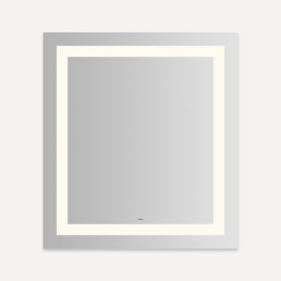 Robern YM3640 Vitality Lighted Mirror, 36" x 40" x 1-3/4", Inset Light Pattern, Warm White (3000K), Dimmable, Defogger