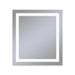 Vitality 36" x 40" x 1-3/4" rectangle lighted mirror with inset light pattern, 4000 kelvin temperature (cool light), dimmable and defogger