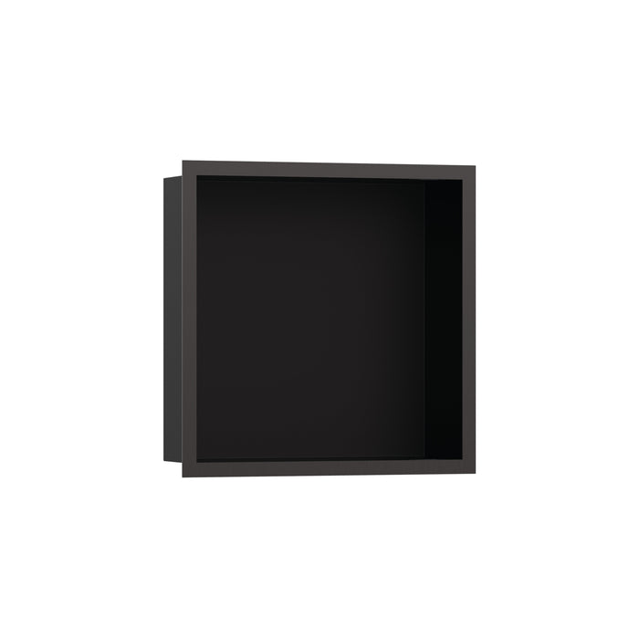 hansgrohe XtraStoris Individual Wall Niche Matte Black with Design Frame 12"x 12"x 4"