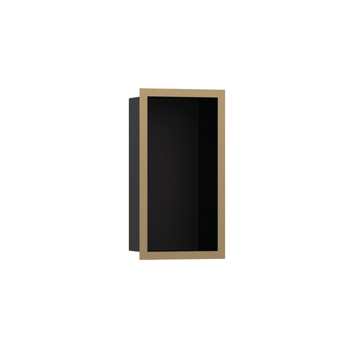 hansgrohe XtraStoris Individual Wall Niche Matte Black with Design Frame 12"x 6"x 4"