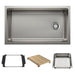 BLANCO Inteos 33" Single Bowl Reversible Undermount Stainless Steel Workstation Kitchen Sink - Satin Polish