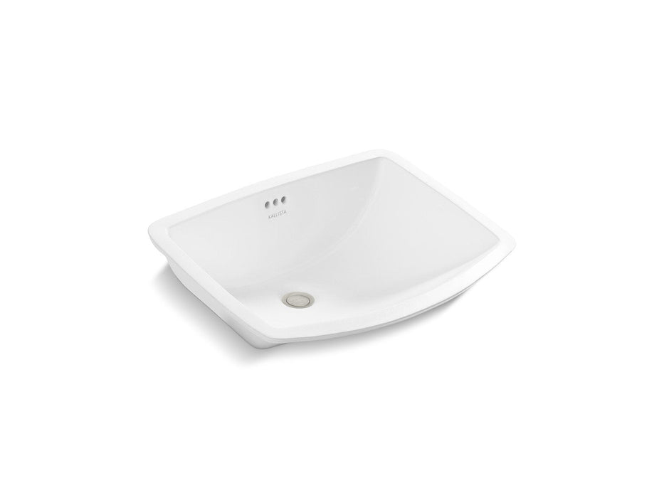 Kallista P72023-00-0 Hampstead Under-mount Sink with Overflow, Glazed