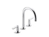 Kallista P24133-LV-CP Vir Stil Minimal by Laura Kirar Sink Faucet, Lever Handles
