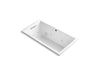 KOHLER K-1168-XHGH Underscore 60" x 32" drop-in Heated BubbleMassage air bath with whirlpool