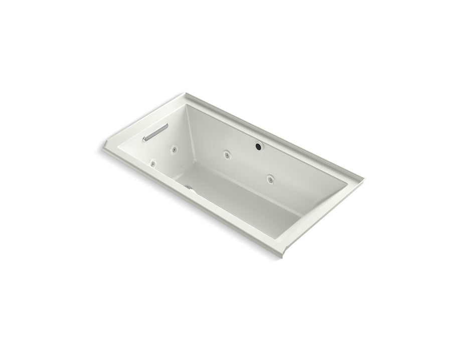 KOHLER K-1167-XHGHL Underscore 60" x 30" alcove Heated BubbleMassage air bath with whirlpool, left drain