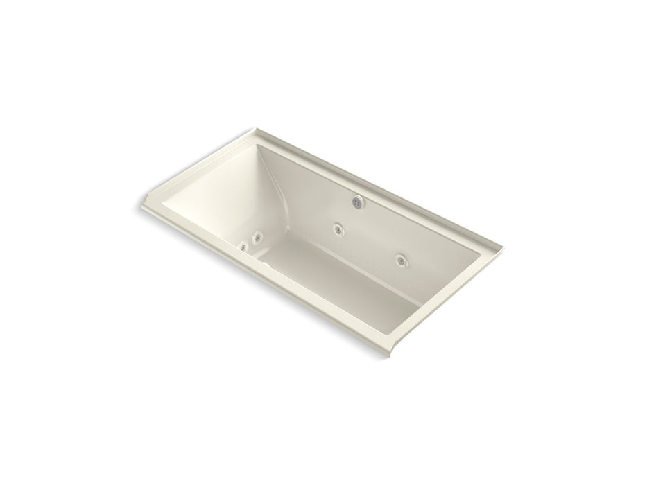 KOHLER K-1167-XHGHR Underscore 60" x 30" alcove Heated BubbleMassage air bath with whirlpool, right drain
