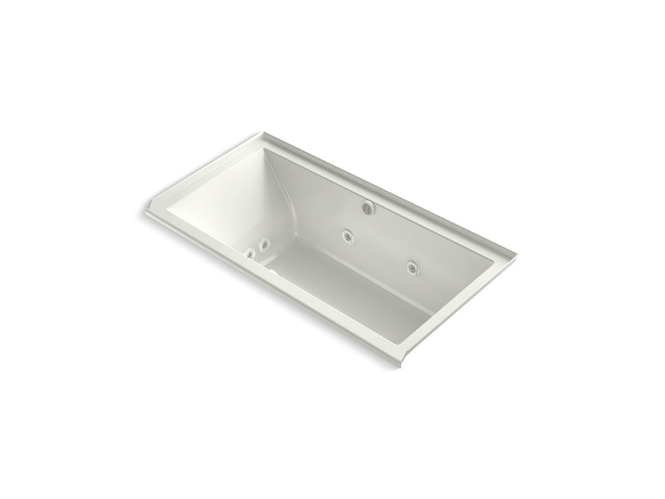 KOHLER K-1167-XHGHR Underscore 60" x 30" alcove Heated BubbleMassage air bath with whirlpool, right drain