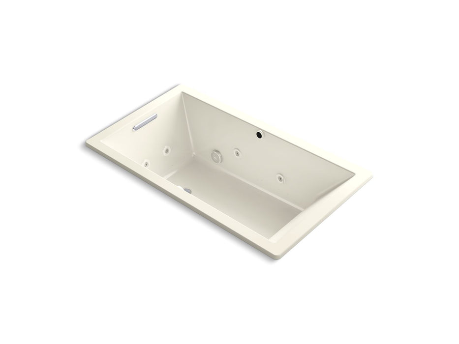 KOHLER K-1173-XHGH Underscore 66" x 36" drop-in Heated BubbleMassage air bath with whirlpool