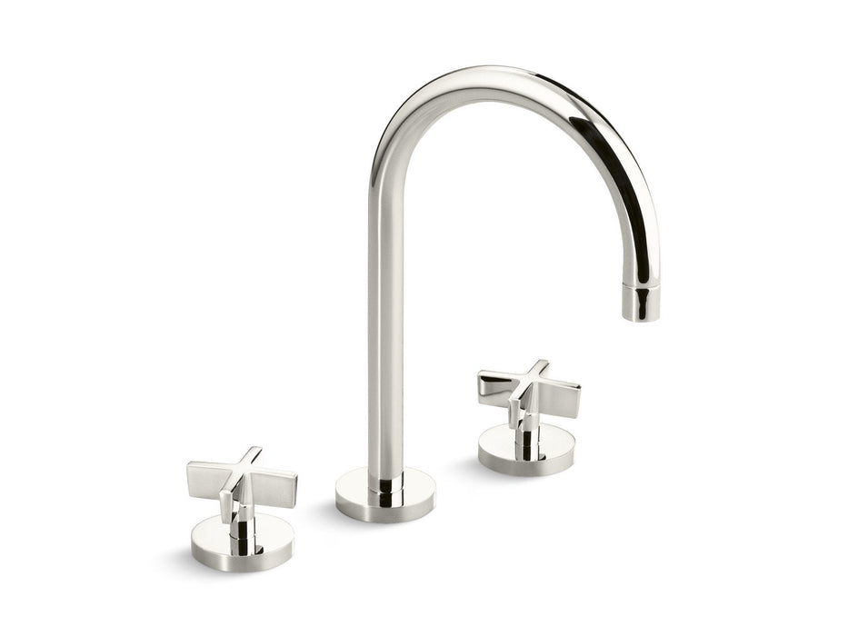 Kallista P24490-CR-CP One Sink Faucet, Gooseneck Spout, Cross Handles