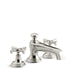 Kallista P24603-CR-CP Bellis Deck-Mount Bath Faucet, Cross Handles