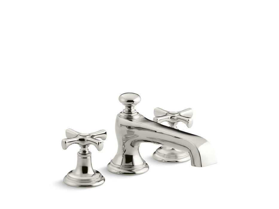 Kallista P24603-CR-CP Bellis Deck-Mount Bath Faucet, Cross Handles
