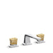 Kallista P24705-GF-CP Per Se Decorative Sink Faucet, Low Spout, Gold Flake Crystal Knob Handles