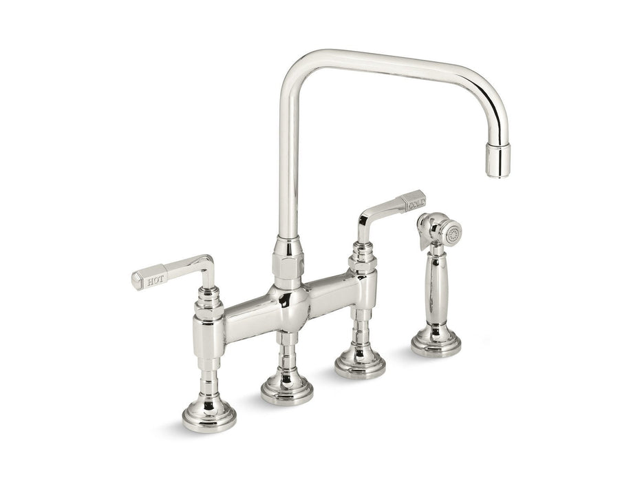 Kallista P23051-LV-CP For Town Kitchen Faucet with Sidespray, Lever Handles