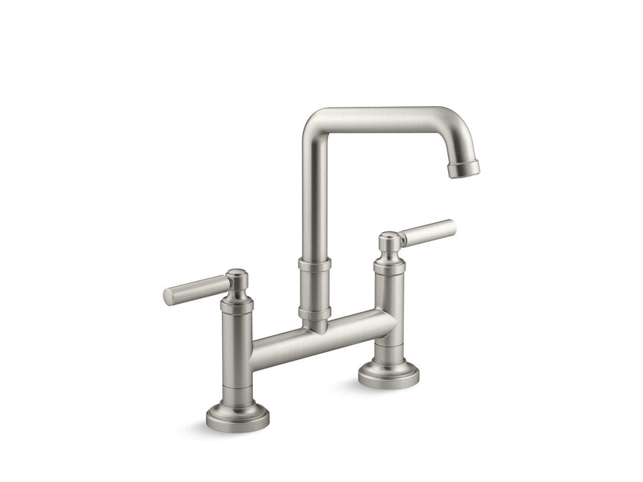 Kallista P25001-00-CP Quincy Deck-Mount Bridge Faucet, Lever Handles