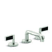 Kallista P24491-NM-CP One Decorative Sink Faucet, Low Spout, Nero Marquina Handles
