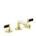 Kallista P24491-NM-CP One Decorative Sink Faucet, Low Spout, Nero Marquina Handles