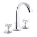 Kallista P25003-CR-BV Script Deck-Mount Bath Faucet with Diverter, Cross Handles