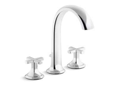 Kallista P25003-CR Script Deckmnt Bath Faucet Crss Hndl