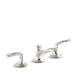 Kallista P25054-SPR-CP Script Sink Faucet, Low Spout, Spring Rain Enamel Lever Handles