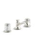 Kallista P25050-SLC-CP Script Sink Faucet, Low Spout, Saint-Louis Crystal, Clear Knob Handles